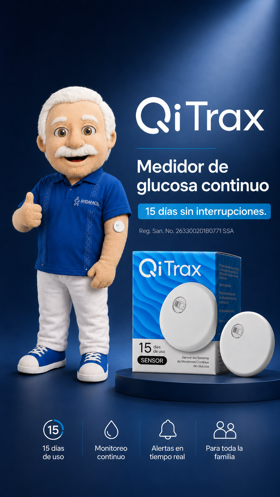 Don Andy con monitor QiTrax QiHealth