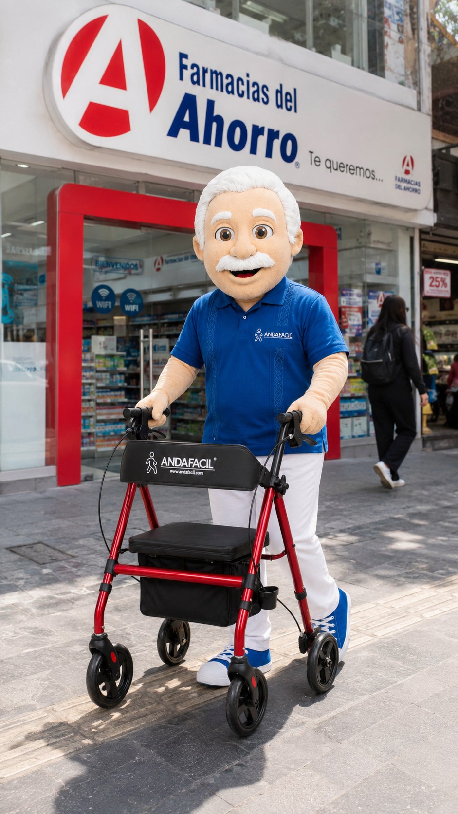 Rollator Andafacil® — campaña Farmacias del Ahorro